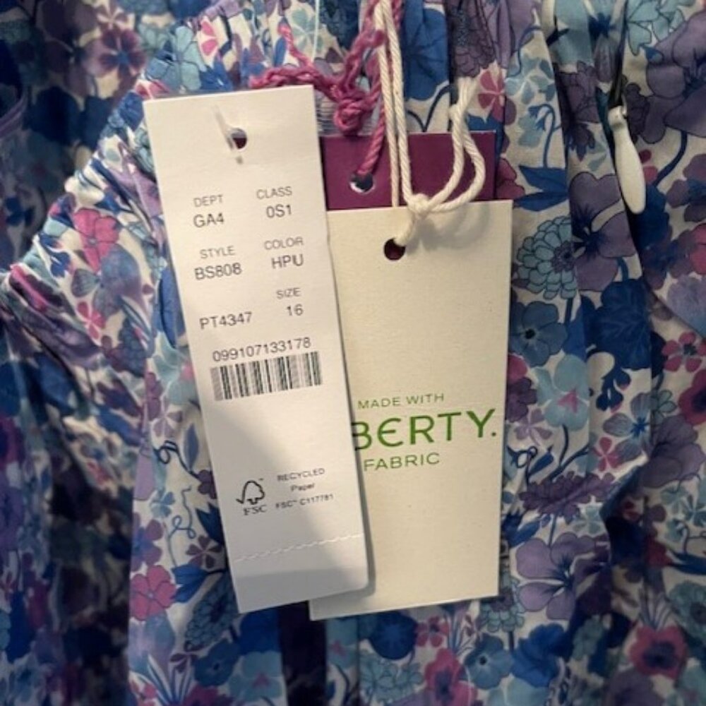 JCrew New apron dress in Liberty® Arrow Floral fabric - RETRO - Picture 13 of 16